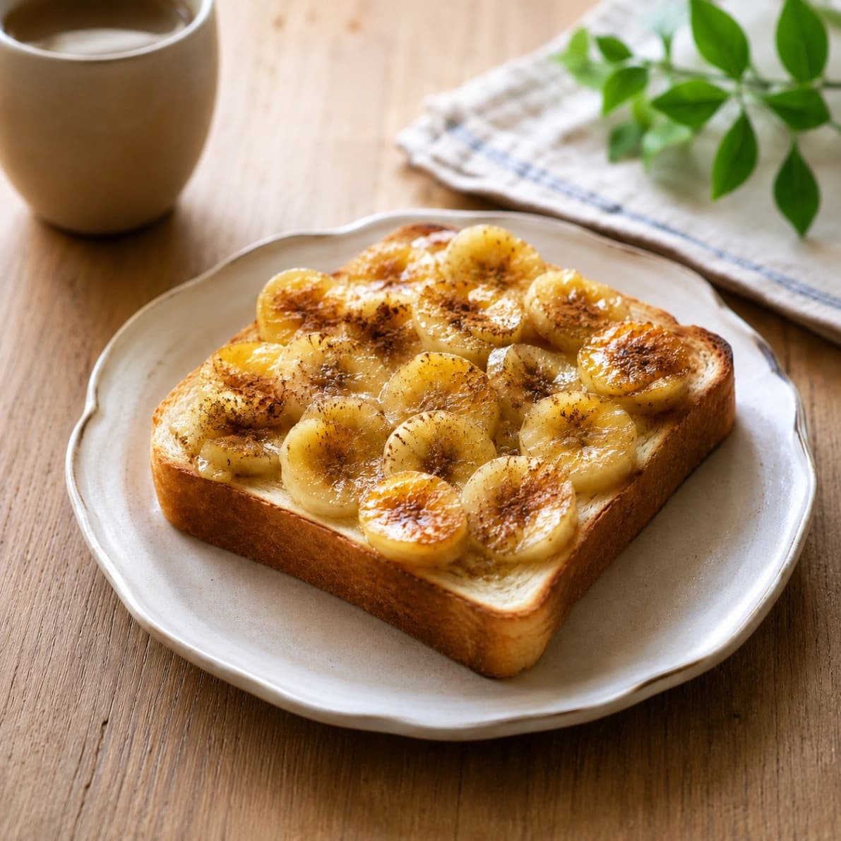 コストコのオーガニックバナナで作る焼きバナナトースト