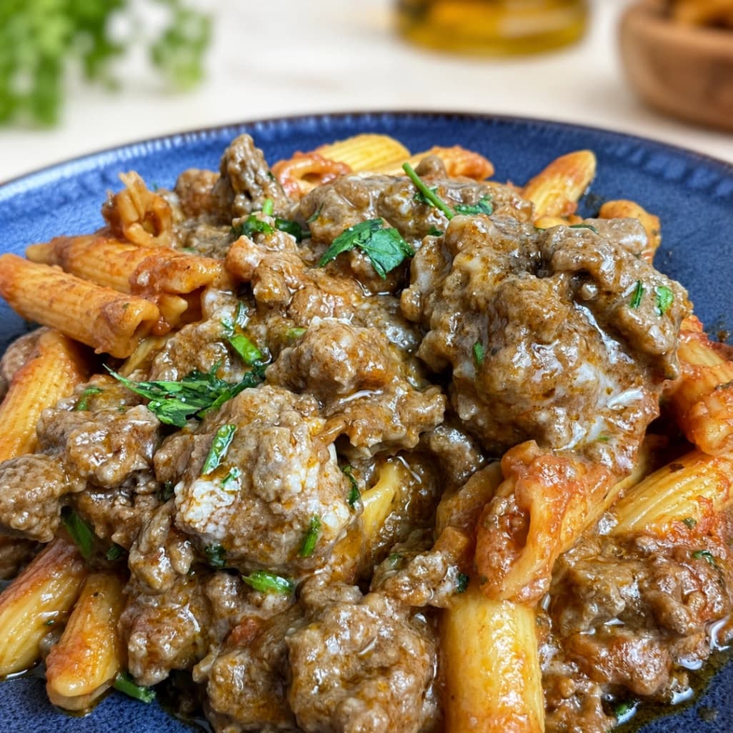 電子レンジで温めたコストコのラグーペンネ