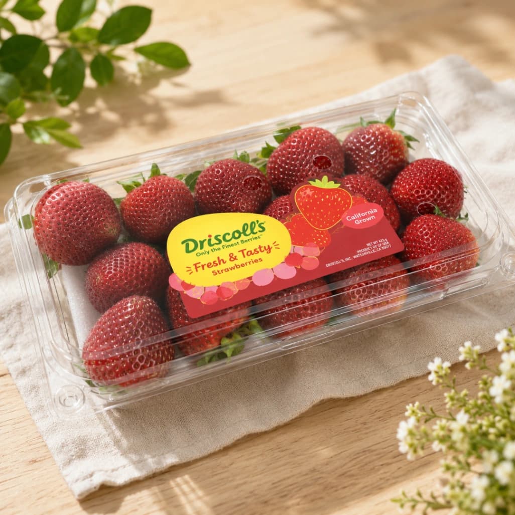 コストコで購入したDriscoll’sアメリカ産ストロベリーのパッケージ全体