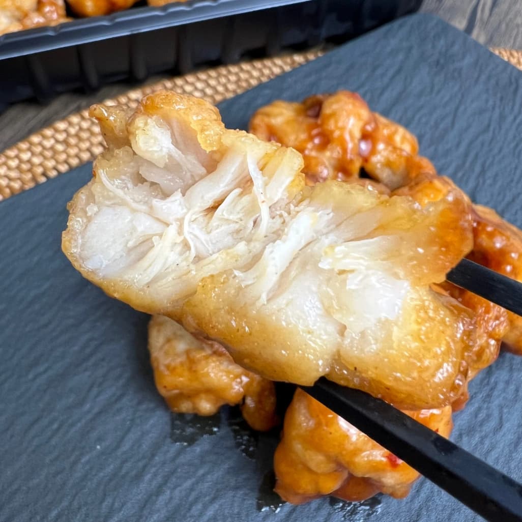コストコオレンジチキンの断面