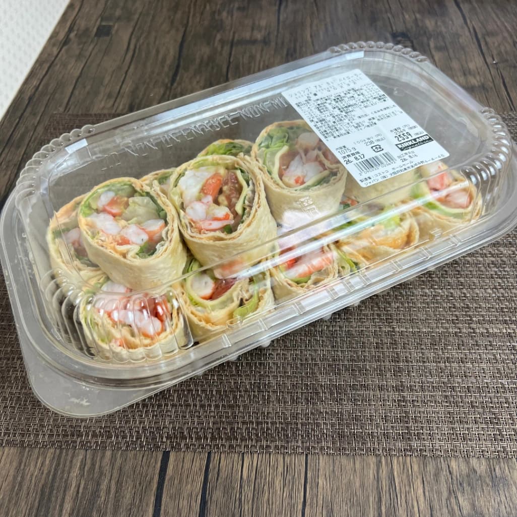 コストコのシュリンプアボカドハイローラーパッケージ外観