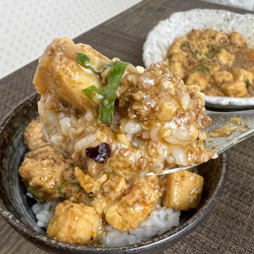 コストコ麻婆豆腐で作った麻婆丼近影