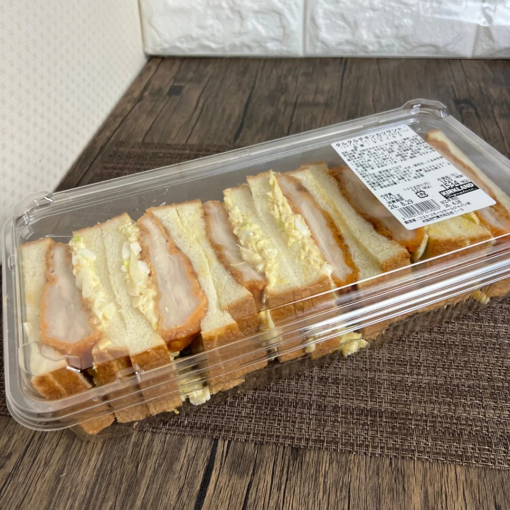 コストコタルタルチキンカツサンドパッケージ外観