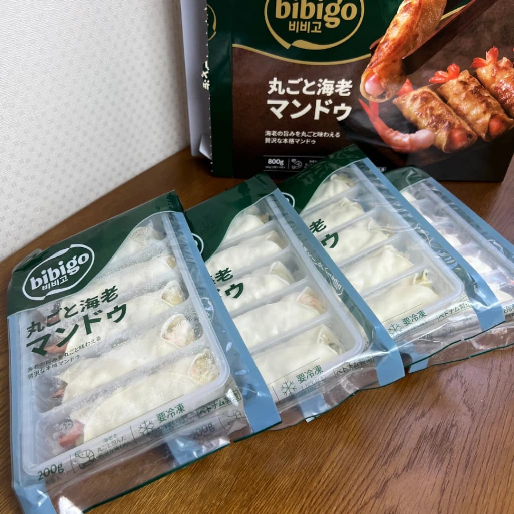 小分けになったコストコbibigo 丸ごと海老マンドゥ