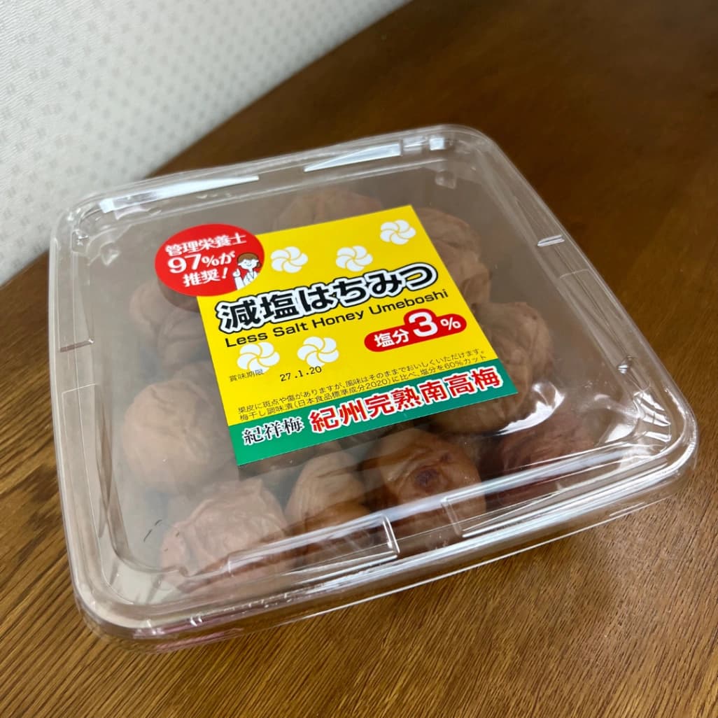 コストコ紀祥梅 紀州南高梅減塩はちみつ梅干のパッケージ