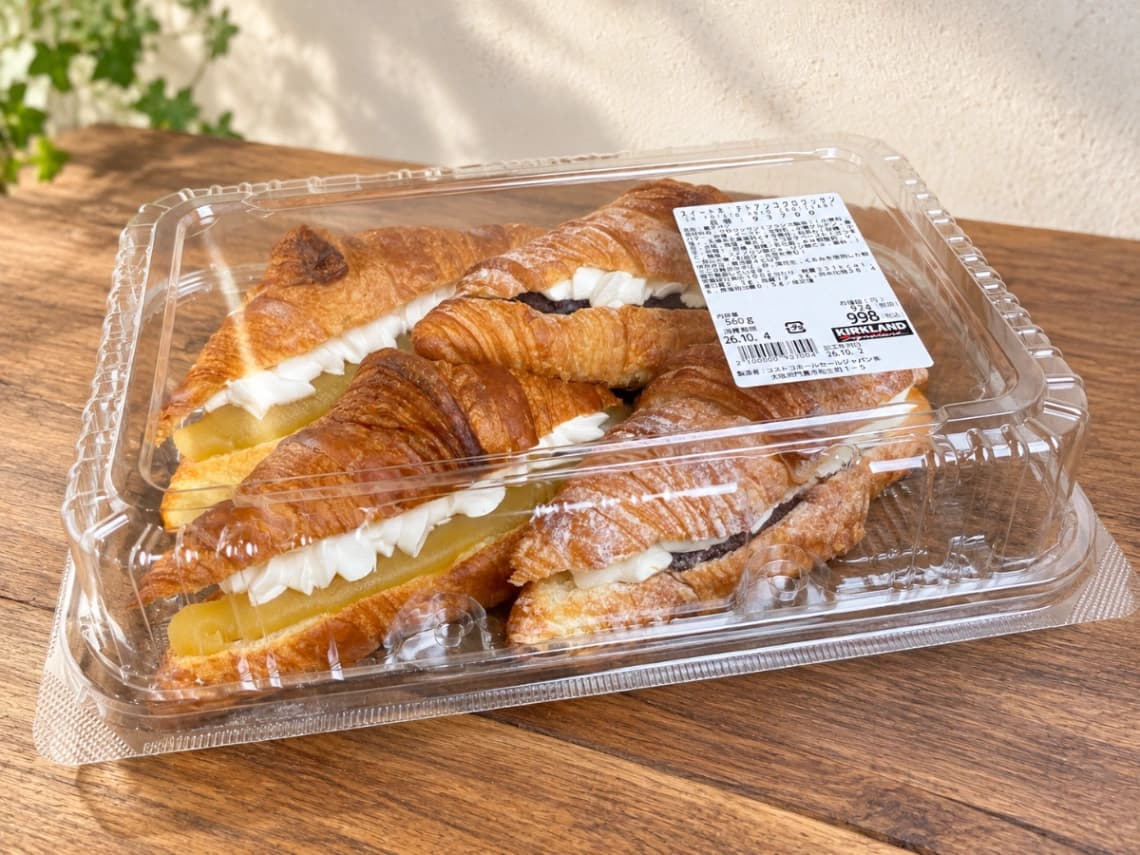 コストコ スイートポテトアンコクロワッサン 4個入りパッケージ