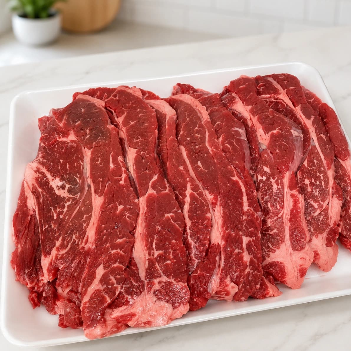 アメリカ産 チルドビーフ プライム 肩ロース 焼肉 近影