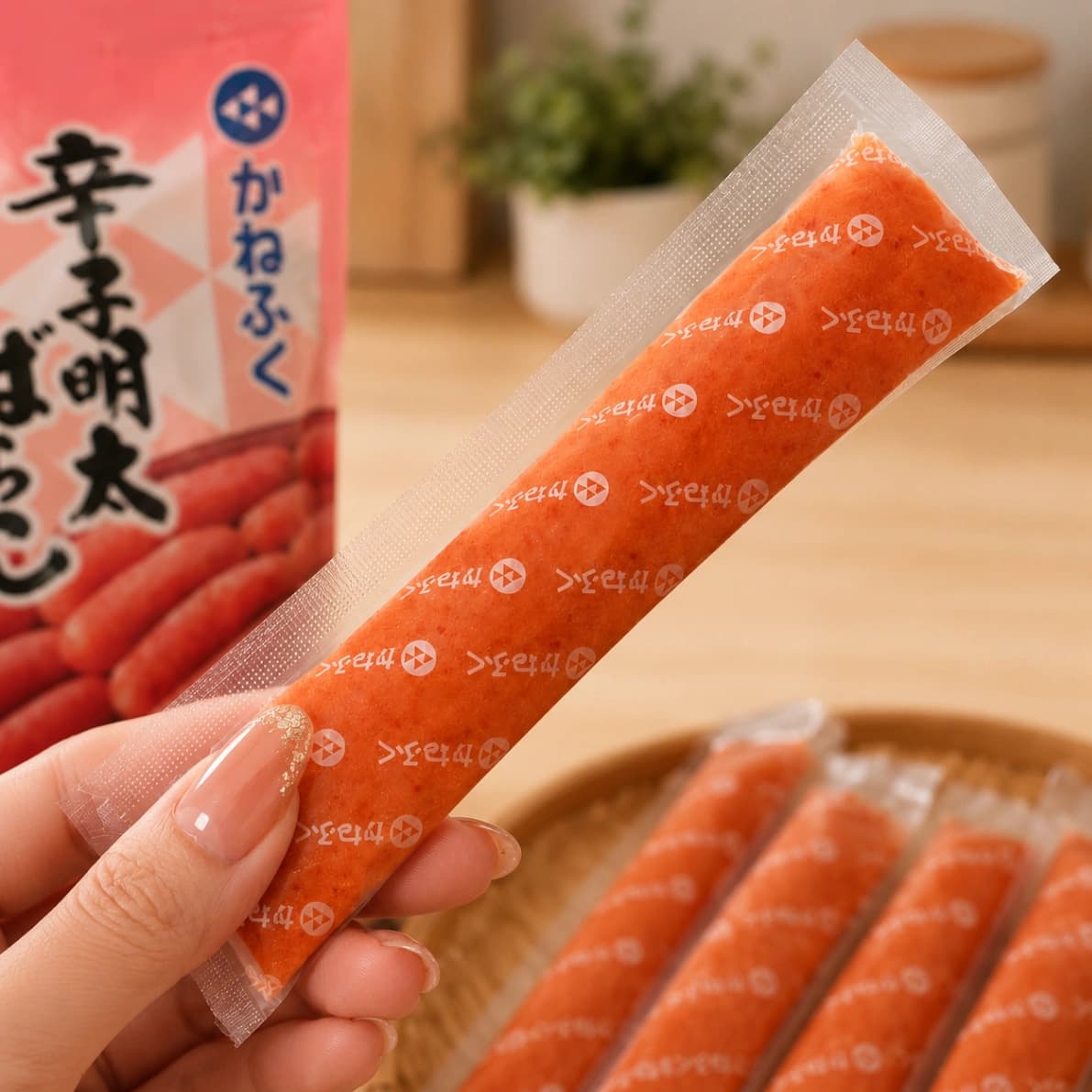 コストコのかねふく辛子明太ばらこ個包装のサイズ感