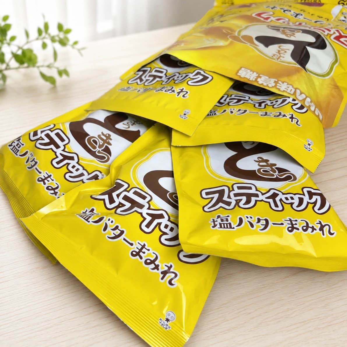小分けになったコストコUHA味覚糖 おさつどきっ スティック 塩バター