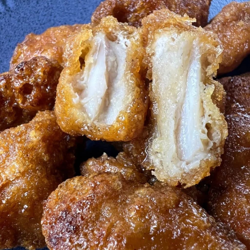 コストコbibigoクランチーグレイズドチキンの断面