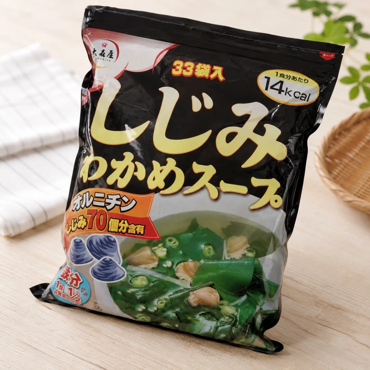 コストコの大森屋しじみわかめスープパッケージ外観