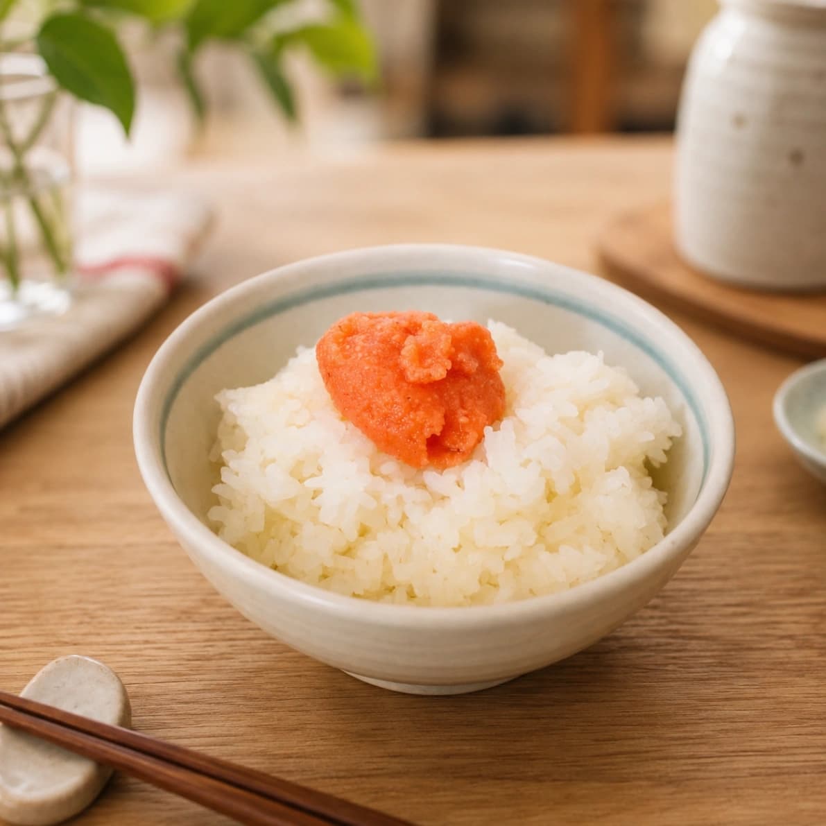 コストコのかねふく辛子明太ばらこをご飯に乗せた画像