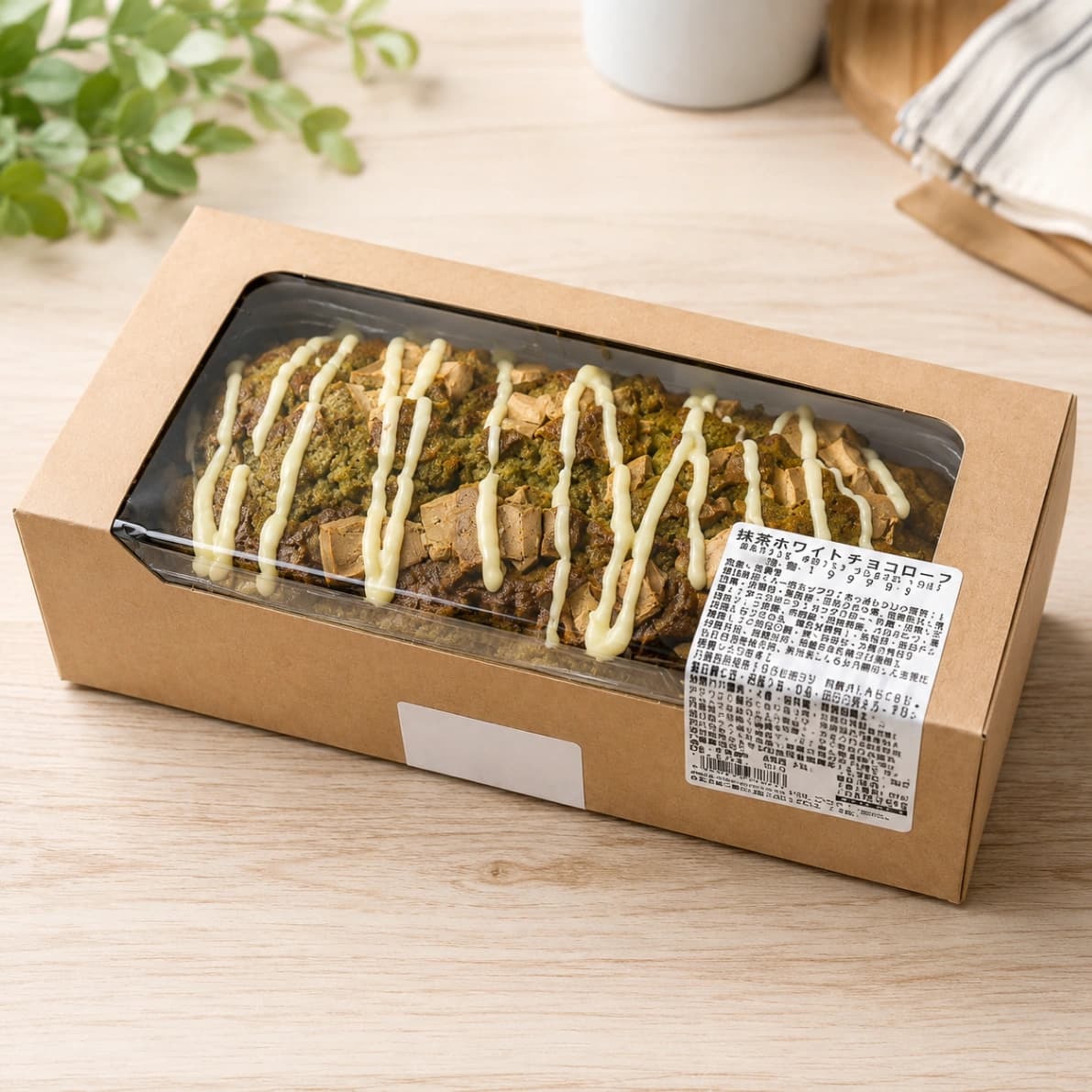 コストコ抹茶ホワイトチョコローフパッケージ