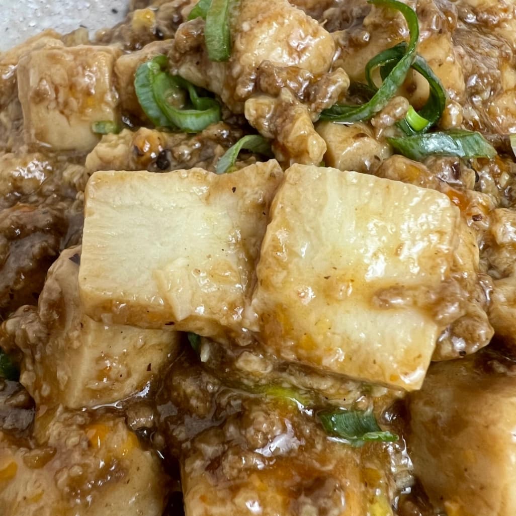 コストコ麻婆豆腐の豆腐断面