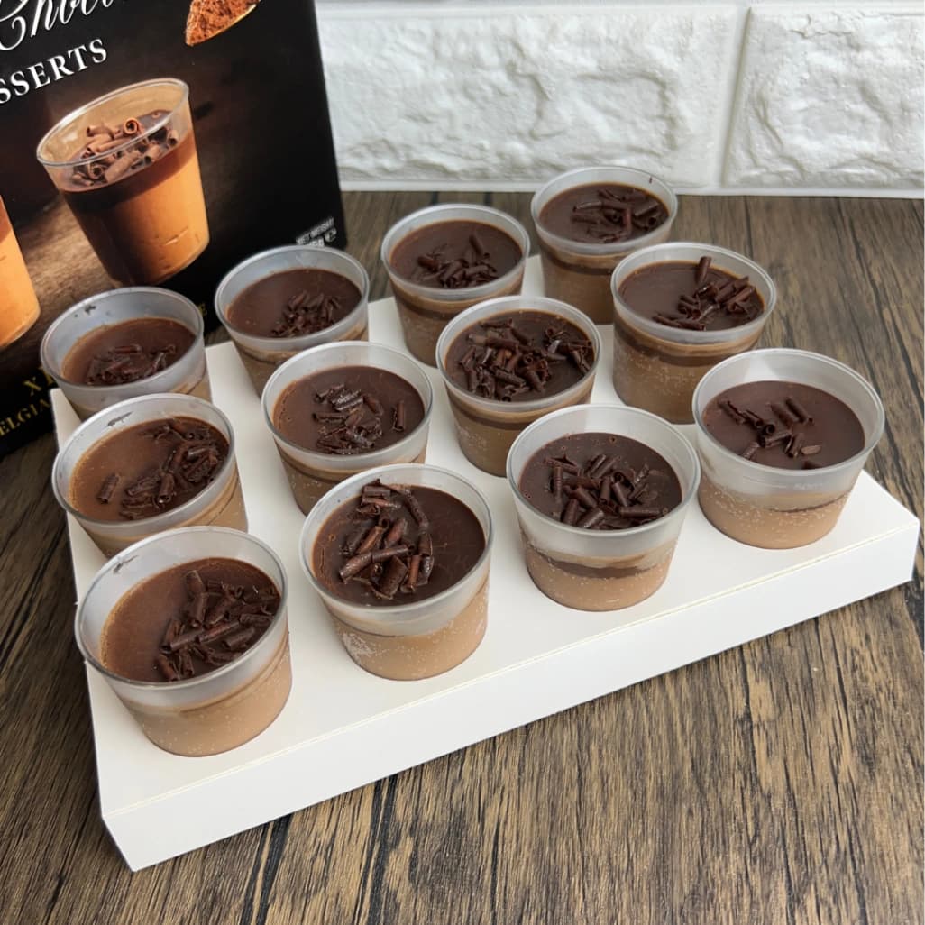 開封したコストコベルギーチョコレートムース