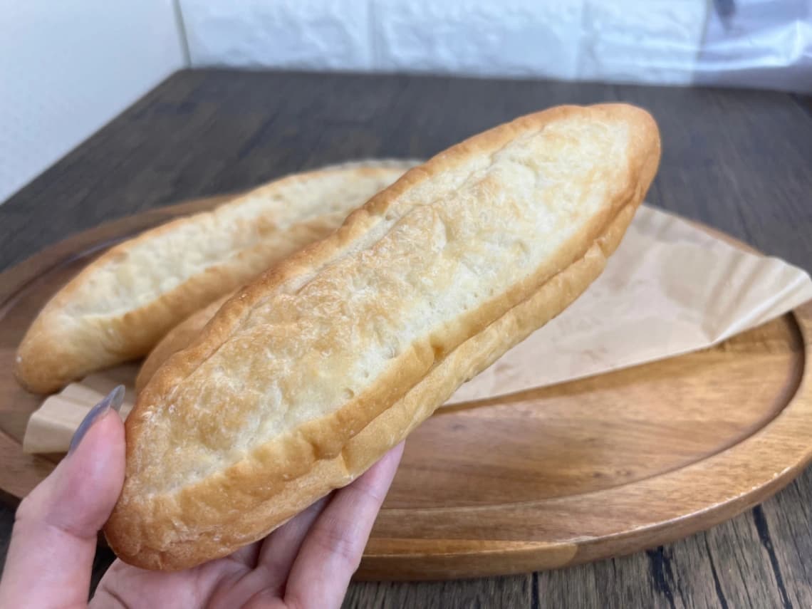コストコ ミルクフランスサンド1本のサイズ感