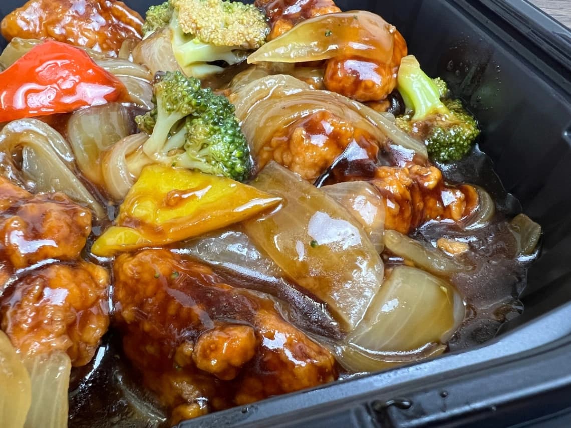 コストコ 鶏の甘酢あんかけ 玉ねぎとブロッコリー入り