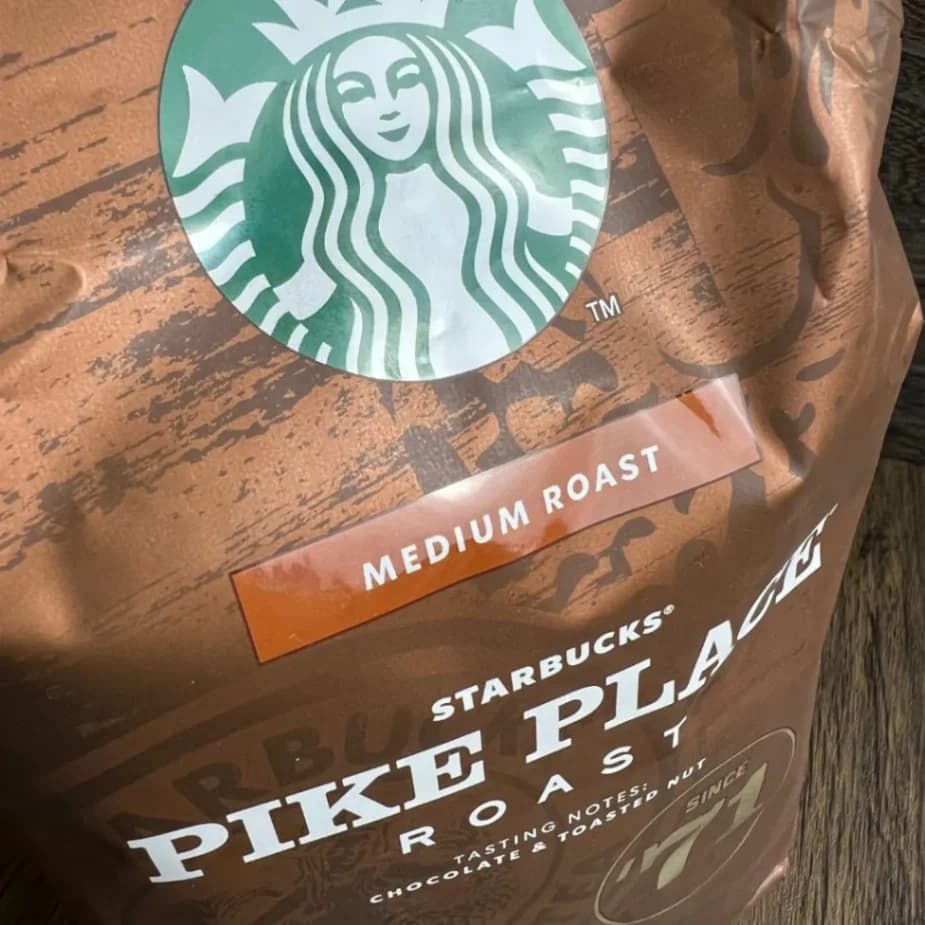 コストコスターバックスパイクプレイス ローストコーヒー 粉末のパッケージに書かれているスタバマーク