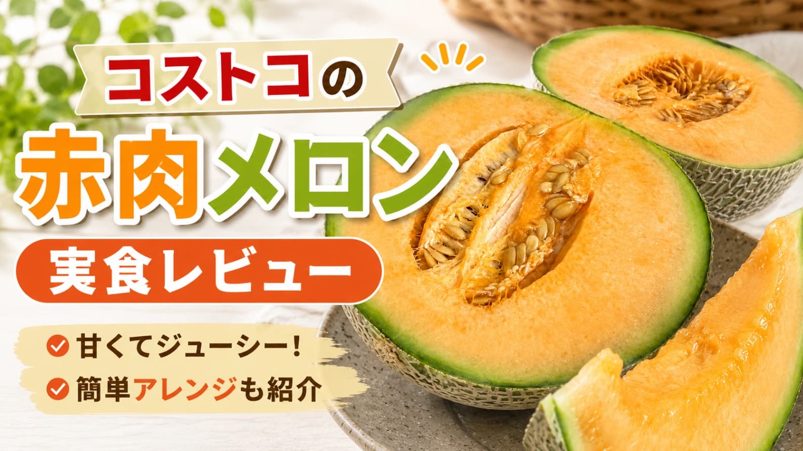 【コストコ】赤肉メロンは甘い？1玉1,098円で買える手頃なメロンを実食レビュー