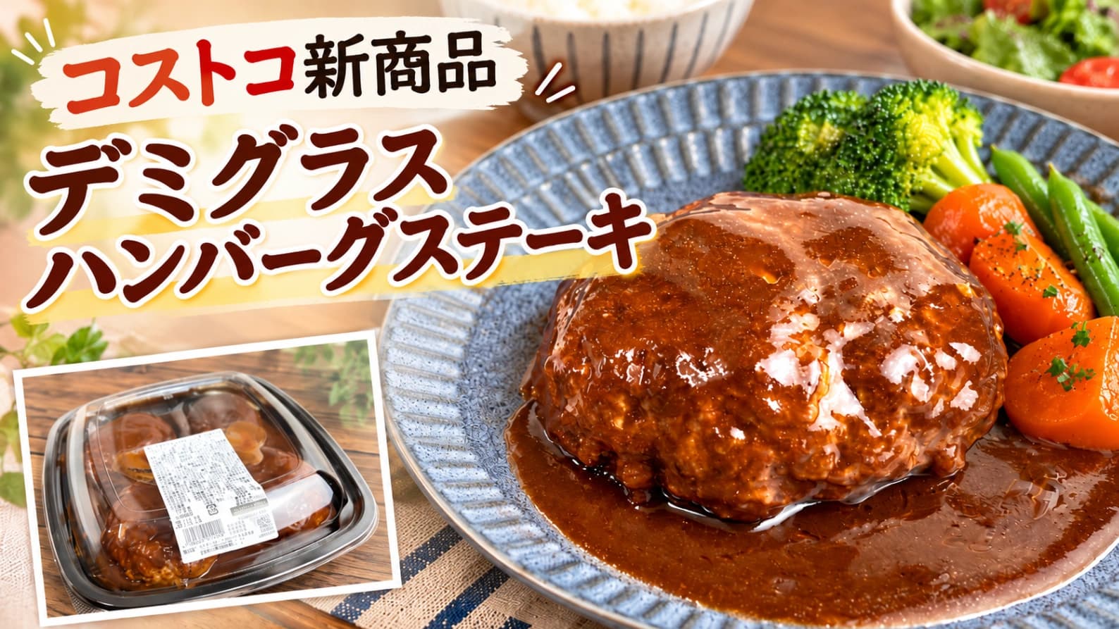 【コストコ】新商品「デミグラスハンバーグステーキ」を実食！味・値段・冷凍保存をレビュー