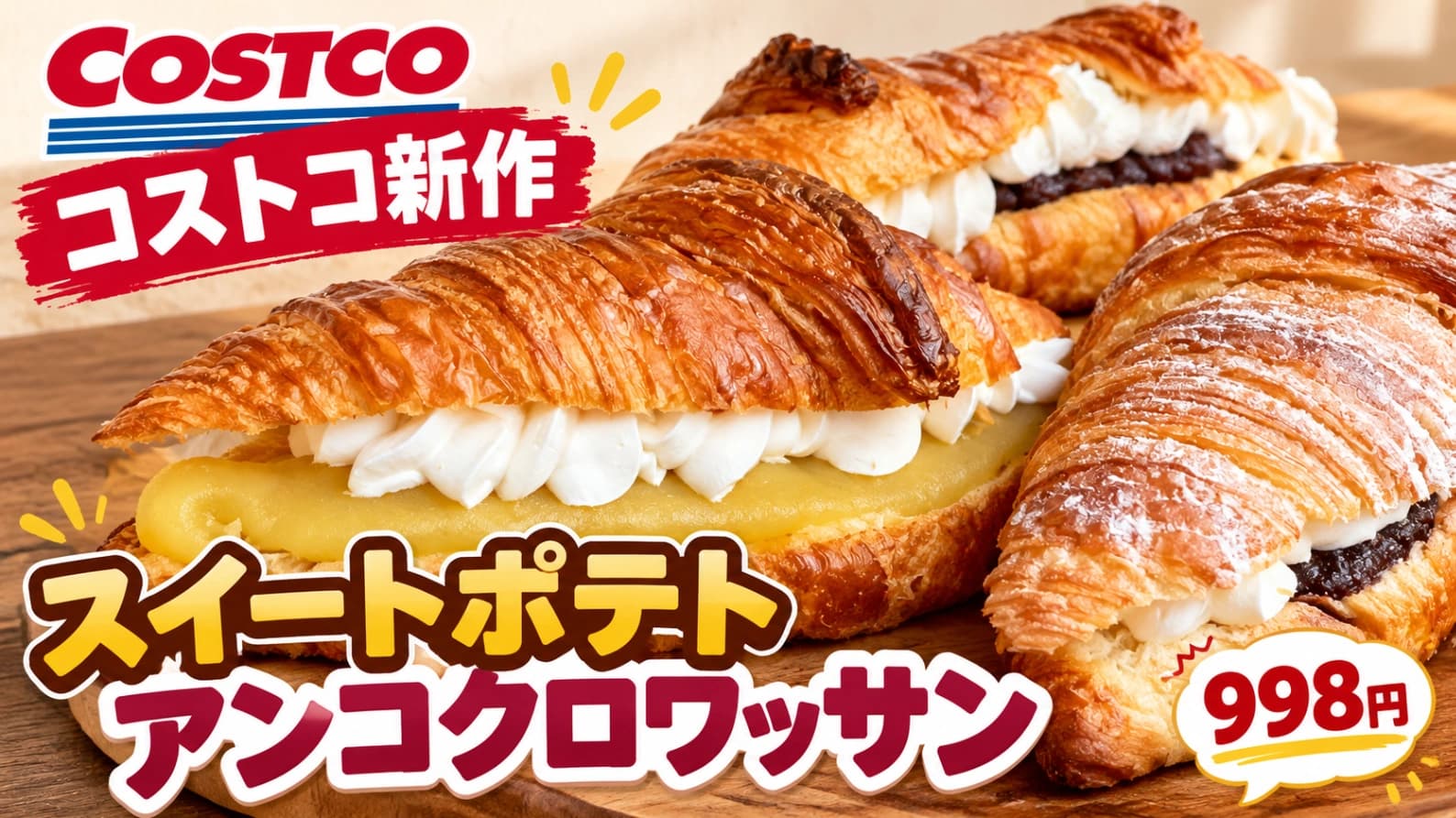 【コストコ】スイートポテトアンコクロワッサンを実食！味・カロリー・保存方法を紹介