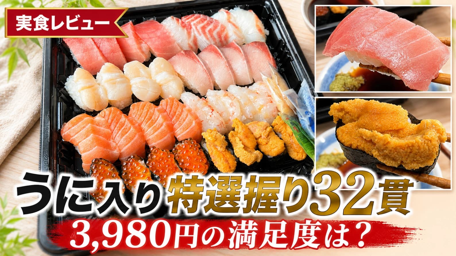 コストコの特選握り寿司32貫（うに入り）は買い？3980円でも納得できた理由