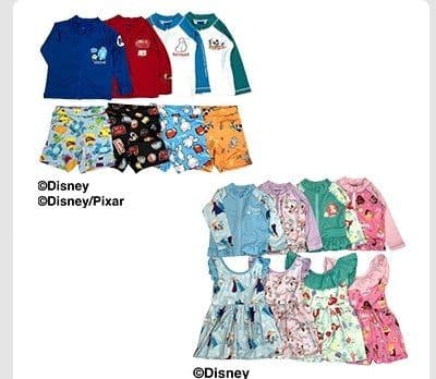 CHARACTER キッズ 水着 2点セット 日本サイズ 90-120